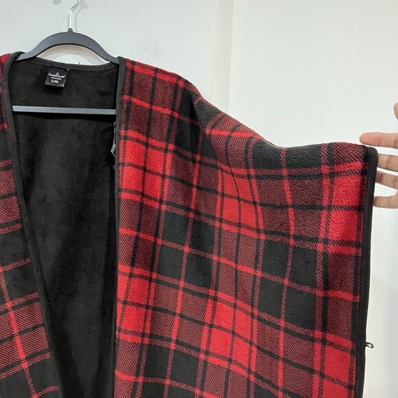 NWT Cuddl Duds Fleece Wrap Plaid Shawl Plush Lounge Size L/XL - Picture 4 of 5